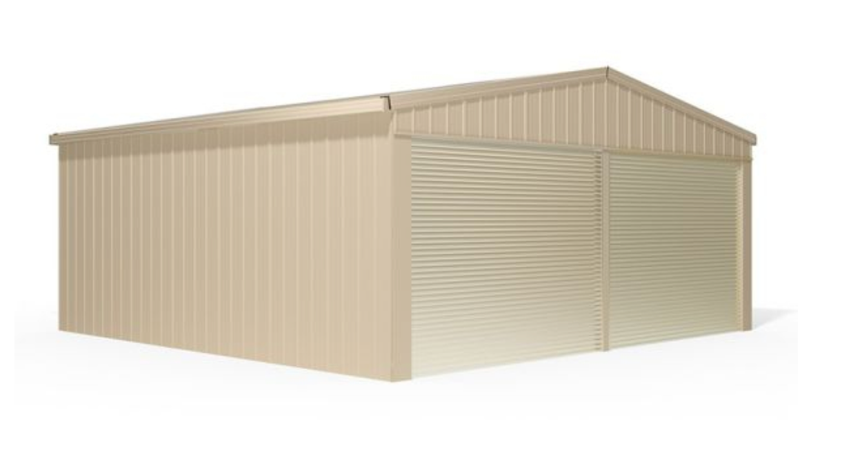 6.0m x 6.0m Double Garage lock up Steel Car Parking Storage with 2 Roller Doors