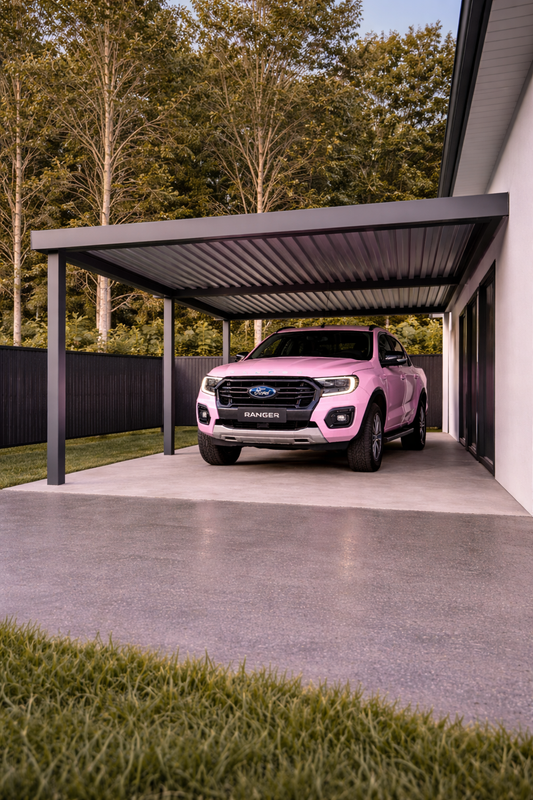 Carport Extension Kit – Wall Mounted Steel Roof Extension | DIY Lean-To Carport Frame 6x3