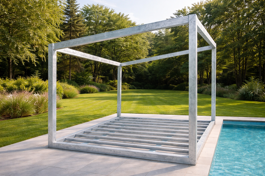 6m x 3m Skillion Roof Steel Frame Kit – Galvanised Steel Structure | DIY Modular Building Frame