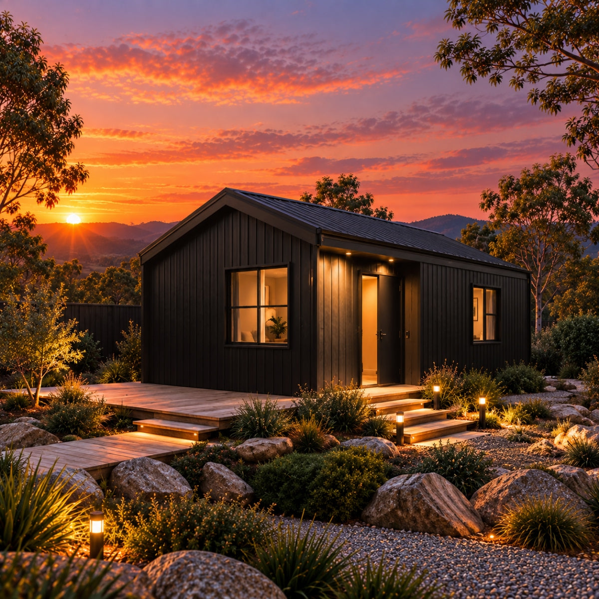 Prefab Frame House Building Cottage Steel Frame Kitset – 3.8m x 7.8m (29.64sqm)