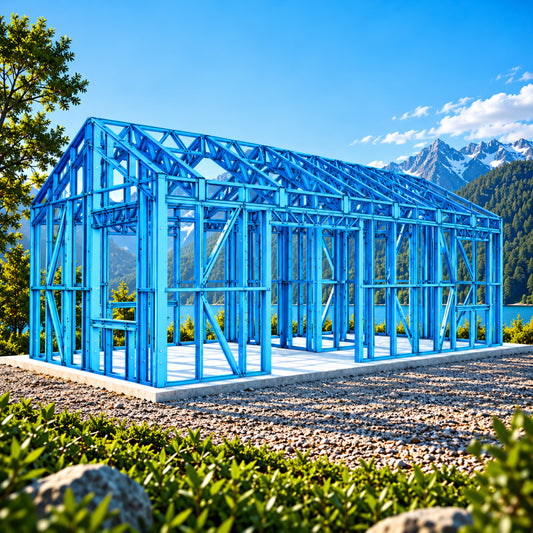 Prefab Frame House Building Cottage Steel Frame Kitset – 3.8m x 7.8m (29.64sqm)
