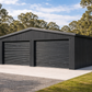 6m x 6m Double Garage Steel Kit with Two Roller Doors