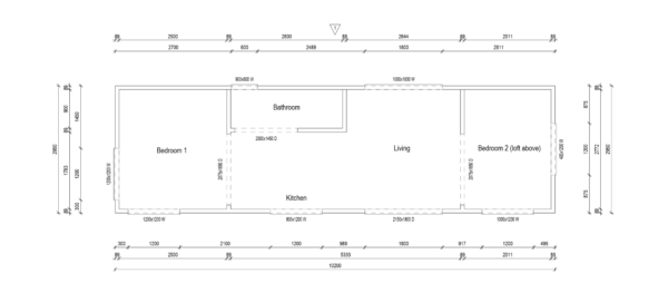 Tiny House Steel Frame Kitset – 2.95m x 10.2m