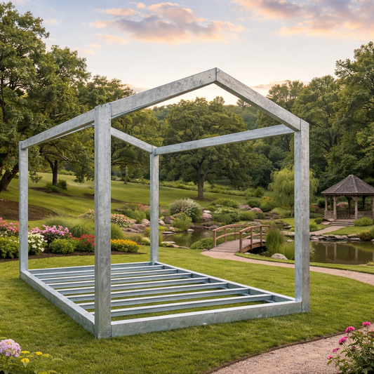High Pitch Prefab modular steel frame building – modern A-frame roof structure system