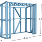 Storage BBQ Kitchen  Shed Steel Frame Kit set – 1.0m x 2.4m