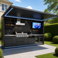 Storage BBQ Kitchen  Shed Steel Frame Kit set – 1.0m x 2.4m