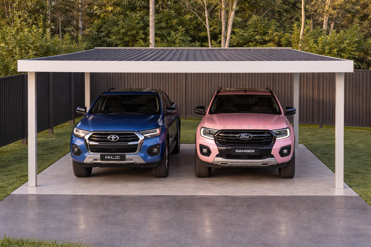 6m x 5.8m Double Carport Kit | Steel Carport Shelter | Galvanised G550 Frame with Colorbond Roof