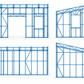 Cabin House Steel Frame Kit set – 3.8m x 6.3m (23.94sqm)