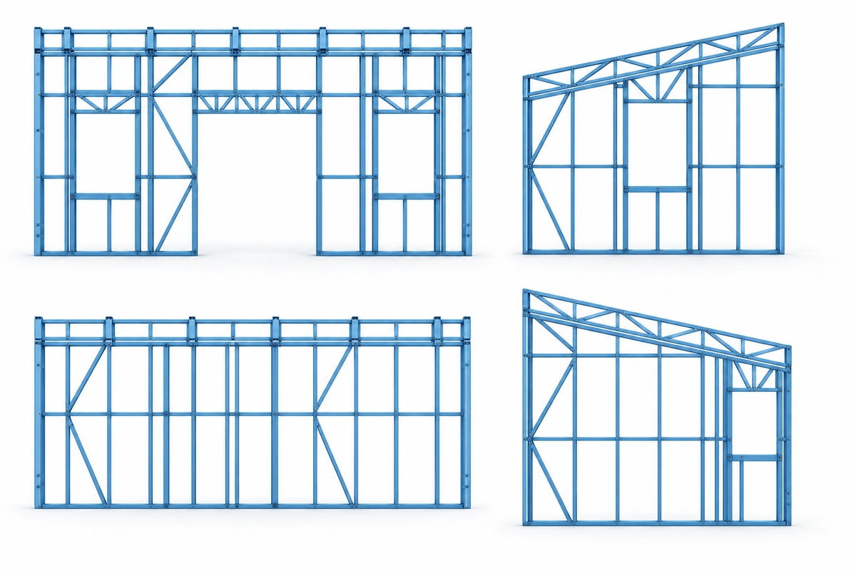 Cabin House Steel Frame Kit set – 3.8m x 6.3m (23.94sqm)