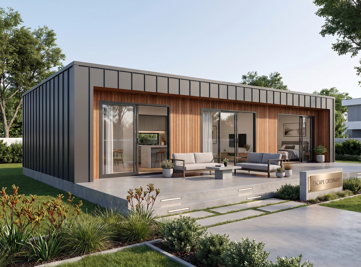 Granny Flat Home Room Accommodation Unit Steel Frame Kitset – 3m x 10m 30sqm Truecore Prefabricated