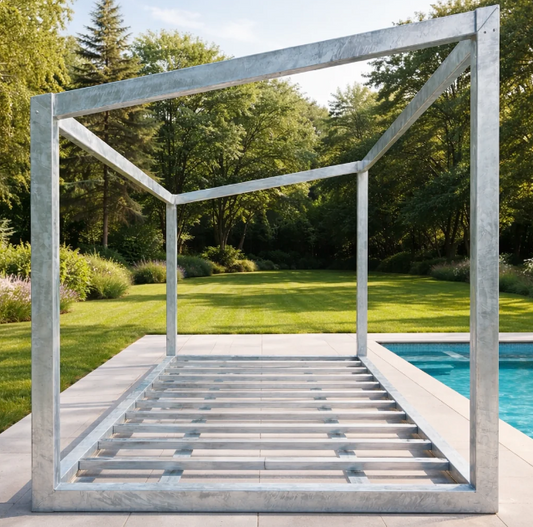 6m x 3m Skillion Roof Steel Frame Kit – Galvanised Steel Structure | DIY Modular Building Frame