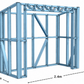 Storage BBQ Kitchen  Shed Steel Frame Kit set – 1.0m x 2.4m